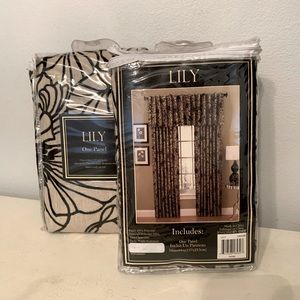 Set of two 85 inch drapery panels.